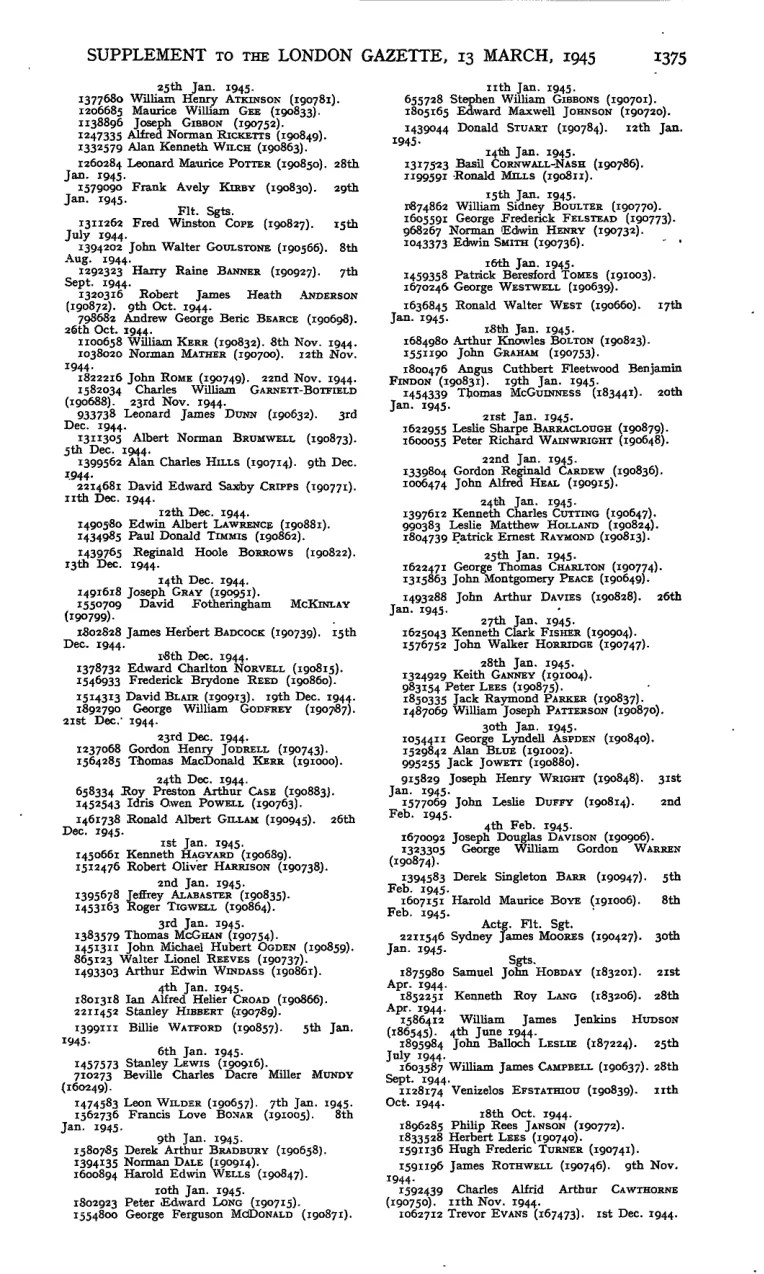 RAF commission notice